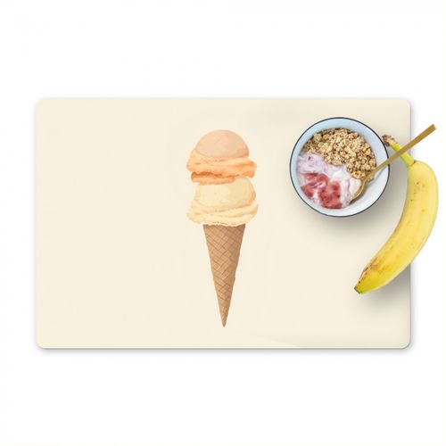 Salvamanteles - Minimalista - Pala helado - Cuerno - Beige