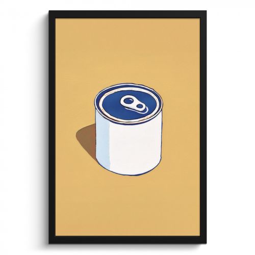 Cuadros enmarcados - Lata - Minimalista - Azul - Ilustración