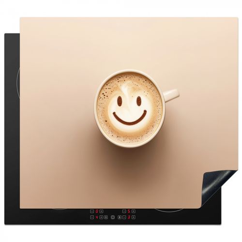 Protector de placa de induccion - Café - Espuma de leche - Sonrisa - Beige