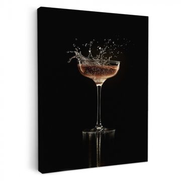 Lienzos decorativos - Cóctel - Negro - Salpicaduras - Vidrio
