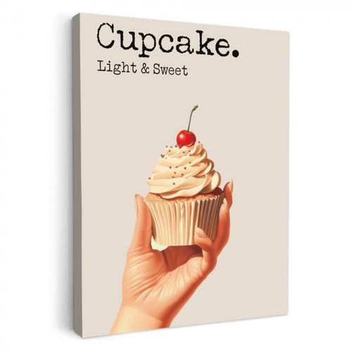 Lienzos decorativos - Cupcake - Dulce - Cereza