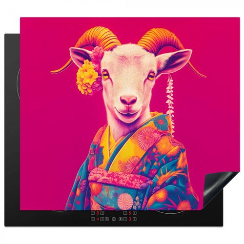Protector de placa de induccion - Cabra - Cuernos - Kimono - Colorido