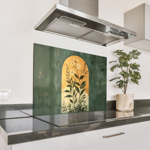 Salpicaderos de cocina - Planta - Flores - Blanco