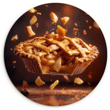 Cuadro redondo - Manzana - Tarta - Caliente - Comida