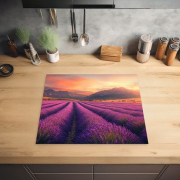 Protector de inducción - Lavendelveld - Zonsondergang - Paars