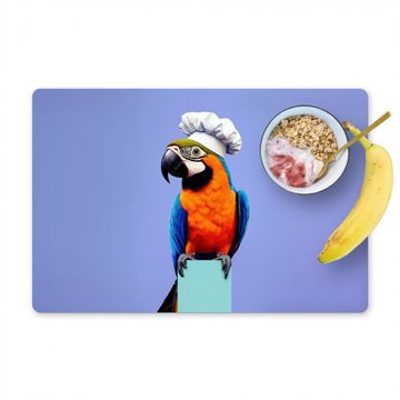 Salvamanteles - Loro - Gorro de cocinero - Ave - Lindo