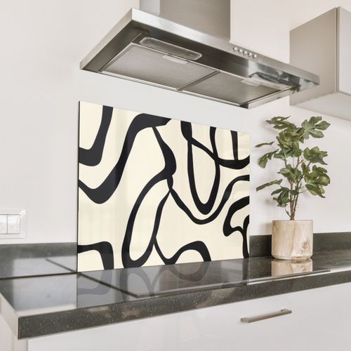 Salpicaderos de cocina - Abstracto - Líneas - Moderno - Beige