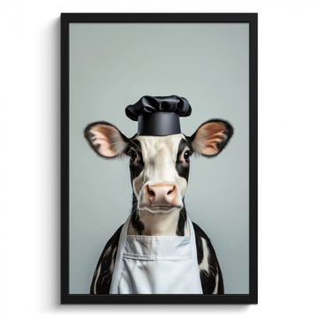 Cuadros enmarcados - Vaca - Negro - Blanco - Cocinero