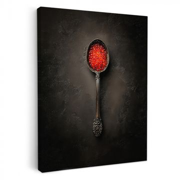 Lienzos decorativos - Negro - Cuchara - Caviar