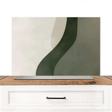 Salpicaderos de cocina - Japandi - Verde - Abstracto - Moderno