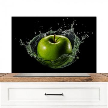 Salpicaderos de cocina - Manzana - Verde - Fruta - Agua - Negro
