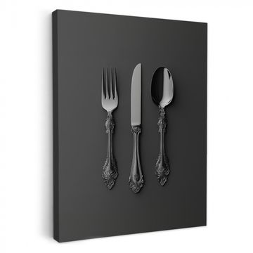 Lienzos decorativos - Cubiertos - Negro