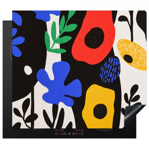 Flores - Hojas - Abstracto - Negro