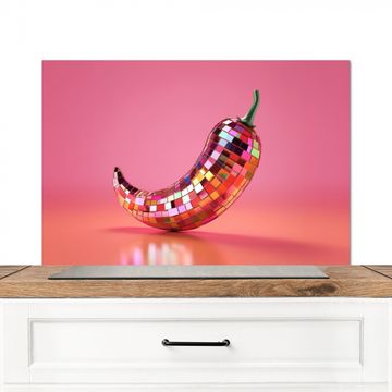 Salpicaderos de cocina - Pimienta - Disco - Rojo - Purpurina