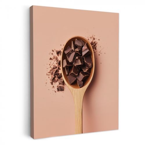 Lienzos decorativos - Chocolate - Madera - Cuchara