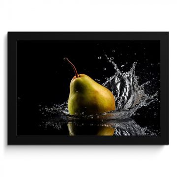 Cuadros enmarcados - Pera - Fruta - Agua - Negro