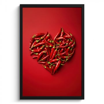 Cuadros enmarcados - Pimientos - Rojos - Corazón