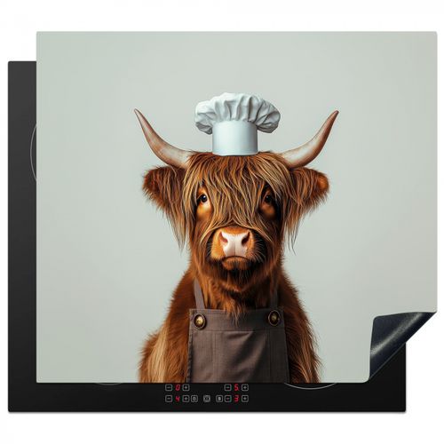 Highlander escocés - Marrón - Cuernos - Ropa de cocinero