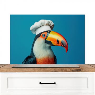 Salpicaderos de cocina - Tucán - Loro - Pájaro - Gorro de cocinero