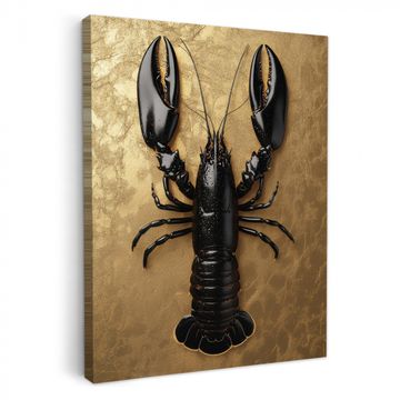 Lienzos decorativos - Langosta - Negro - Oro - Lujo
