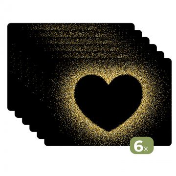 Salvamanteles - Corazón de polvo de oro