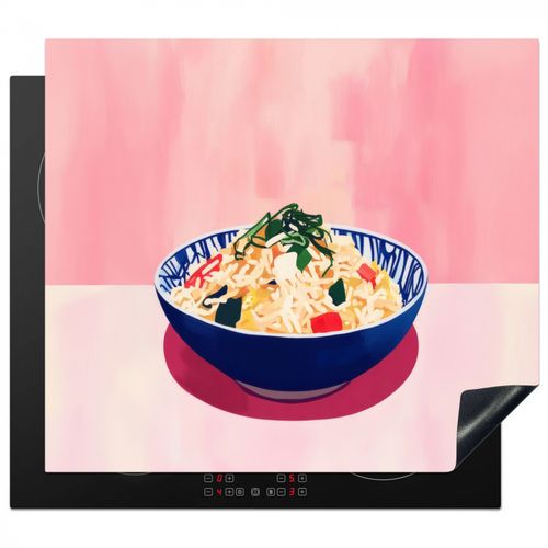 Protector de placa de induccion - Arroz - Ilustración - Cuenco - Verduras