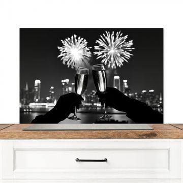 Salpicaderos de cocina - Fuegos artificiales - Salud - Skyline - Champán