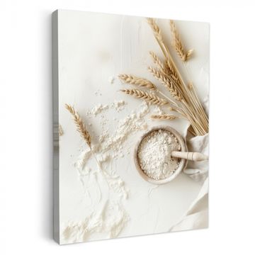 Lienzos decorativos - Flor - Madera - Trigo