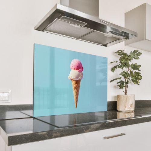 Salpicaderos de cocina - Scoop helado - cono - Azul