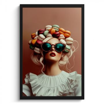 Cuadros enmarcados - Mujer - Macarons - Gafas