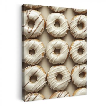 Lienzos decorativos - Donuts - Chocolate - Blanco - Beige