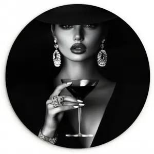 KitchenYeah - Cocina - Círculo mural Forex - Mujer - Cóctel - Chic