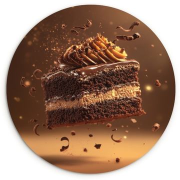 Cuadro redondo - Tarta - Chocolate - Comida - Brownie