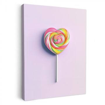 Lienzos decorativos - Corazón - Piruleta - Caramelo