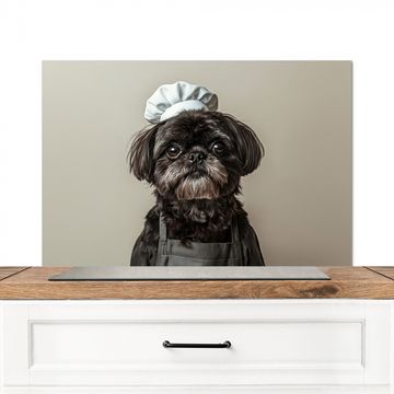 Salpicaderos de cocina - Ropa de cocinero - Negra - Perro