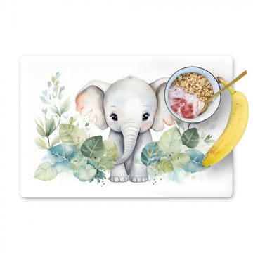Salvamanteles - Elefante - Animales - Naturaleza - Niño - Acuarela