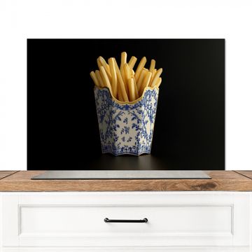 Salpicaderos de cocina - Patatas fritas - Porcelana - Azul de Delft - Alimentos
