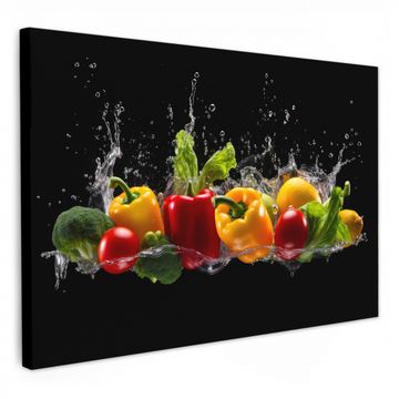 Lienzos decorativos - Pimiento dulce - Agua - Vegetal - Negro