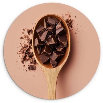 Cuadro redondo - Chocolate - Madera - Cuchara