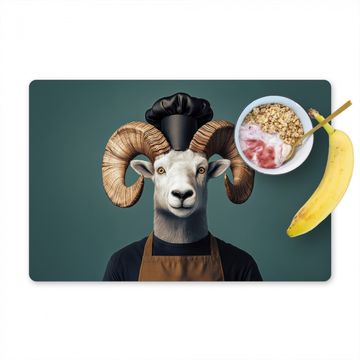 Salvamanteles - Cabra - Cuernos - Ropa de cocinero