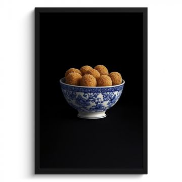 Cuadros enmarcados - Azul de Delft - Bitterballen - Holanda - Cuenco