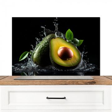 Salpicaderos de cocina - Aguacate - Vegetal - Hoja - Agua - Negro - Verde