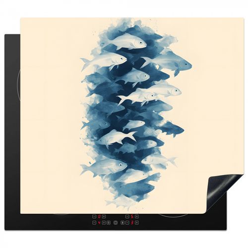 Protector de placa de induccion - Piscis - Minimalista - Azul