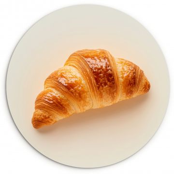 Cuadro redondo - Croissant - Pan - Beige
