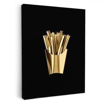 Lienzos decorativos - Patatas fritas - Oro - Cromo - Alimentación