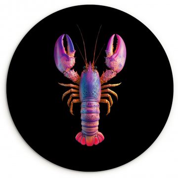 Cuadro redondo - Cáncer - Morado - Rosa - Negro - Lunares - Lila
