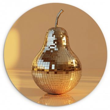 Cuadro redondo - Oro - Disco - Purpurina - Pera