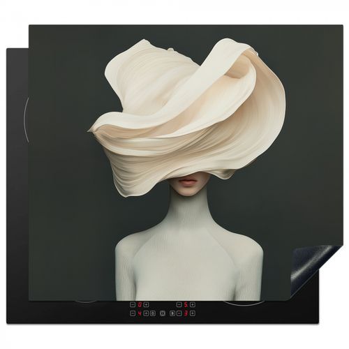 Protector de placa de induccion - Mujer - Beige - sombrero