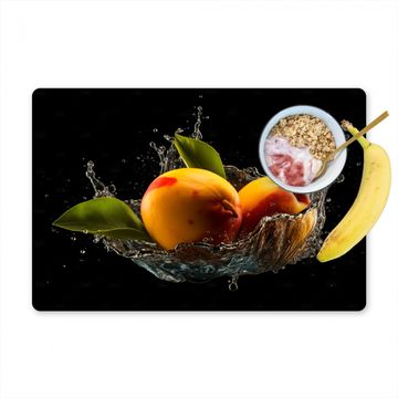 Salvamanteles - Mango - Fruta - Agua - Negro - Hoja