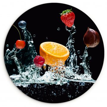 Cuadro redondo - Explosión de la cascada de frutas